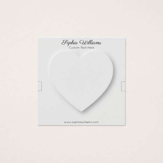 3Dハートミニマリストブレスレット表示カード (正面)