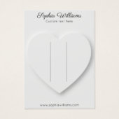 3Dハートミニマリストヘアピン表示カード (正面)