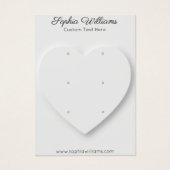 3Dハートミニマリスト3ペアスタッド表示カード (正面)