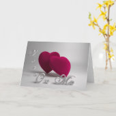 3Dハート文字の挨拶状 カード (黄色い花)