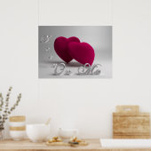 3Dハート-ことわざポスター28x20 ポスター (キッチン)