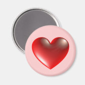 3Dハート/ガラス マグネット (正面/裏面)