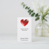 3dハート/ガラス 名刺 (スタンド正面)