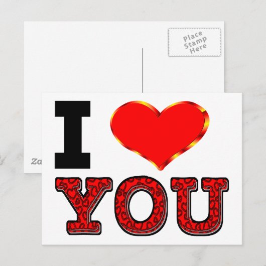 3Dハート ポストカード (正面/裏面)