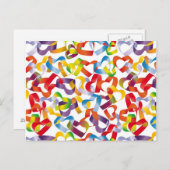 3Dハートpでシームレスに装飾はがき ポストカード (正面/裏面)