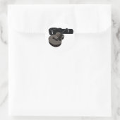 3Dハーフトーンアコースティックギター&ケース ラウンドシール (バッグ)