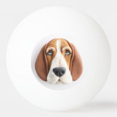 3Dバセットハウンド犬 卓球ボール (裏面)