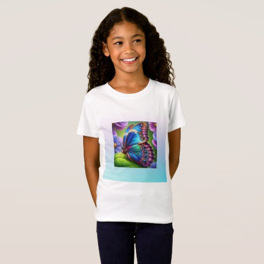 3Dバタフライスタイリットレアルシャツ Tシャツ (正面フル)