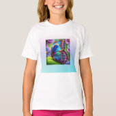 3Dバタフライスチルレジュビトラルフード付きスウェットシャツ Tシャツ (正面)