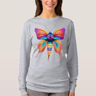 3DバタフライプリントフルスリーブTシャツ Tシャツ