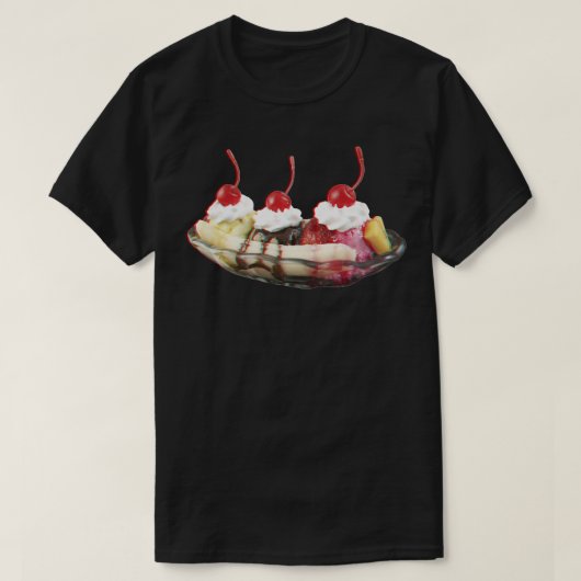 3Dバナナスプリットカラー Tシャツ (デザイン正面)