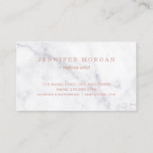 3Dバラ金ゴールドリップメイクアップサロン大理石ロイヤリティカード ロイヤリティカード (裏面)