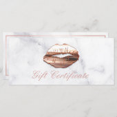 3Dバラ金ゴールドリップ美しいサロンギフト券 (正面/裏面)