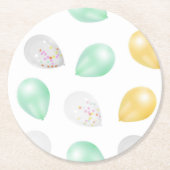 3Dバルーン鮮やか紙コースター ラウンドペーパーコースター (正面)