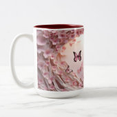 3Dパエレガントステルピンクバタフライコーヒーマグ ツートーンマグカップ (左)