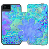 3Dパステルフラワーサイケデリック INCIPIO iPhoneウォレットケース (フォリオオープン)