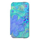 3Dパステルフラワーサイケデリック INCIPIO iPhoneウォレットケース (フォリオ 正面)