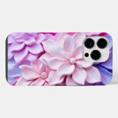 3Dパステルフラワーパターン iPhoneケース (裏面横)