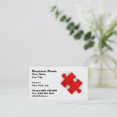 3Dパズルの部分(金属赤) 名刺 (スタンド正面)