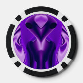 3Dパープルレインボードリームズ，エイリアン ポーカーチップ (裏面)