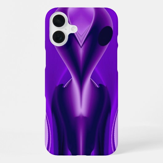 3Dパープルレインボードリームズ，エイリアン iPhoneケース (裏面)