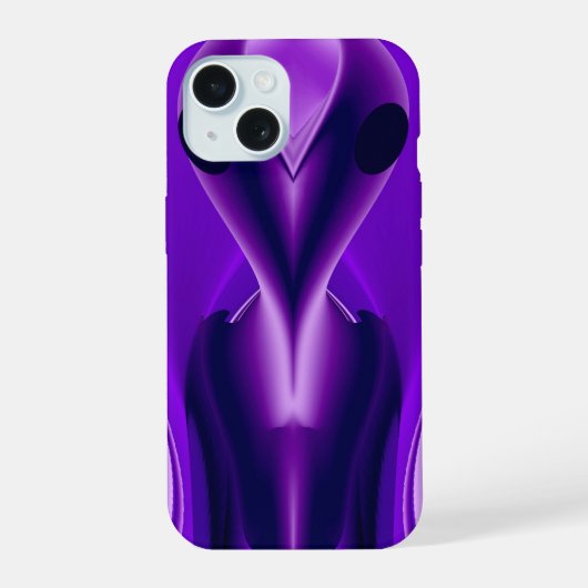3Dパープルレインボードリームズ,エイリアン iPhone 15ケース (裏面)