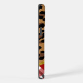 3Dヒョウ印刷&ホリデープレイド iPhoneケース (右側面)