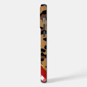 3Dヒョウ印刷&ホリデープレイド iPhoneケース (左側面)