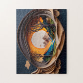 3Dビジュアルマウンテンズアートオートステレオコピー紙アート ジグソーパズル (縦)