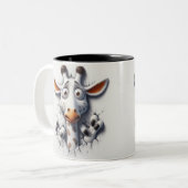 3Dビックキリンおもしろい動物 ツートーンマグカップ (正面左)