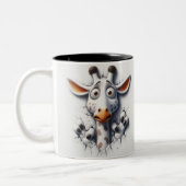 3Dビックキリンおもしろい動物 ツートーンマグカップ (左)