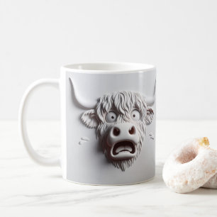 3Dビックハイランド牛おもしろい動物 コーヒーマグカップ