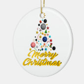 3Dビューティフルクリスマスホリデー セラミックオーナメント (左)