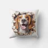 3Dビーグルひび割れ穴 クッション (裏面)