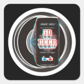 3Dビール！ スクエアシール (正面)