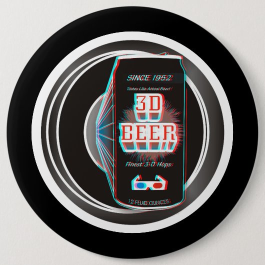 3Dビール！ 缶バッジ (正面)