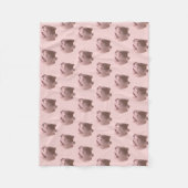 3Dピグおもしろいイヤー誕生日選択カラーフリース2 フリースブランケット (正面)