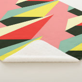 3Dピラミッド：レトロ幾何学的ヴィンテージ。 シェルパブランケット (3/4)