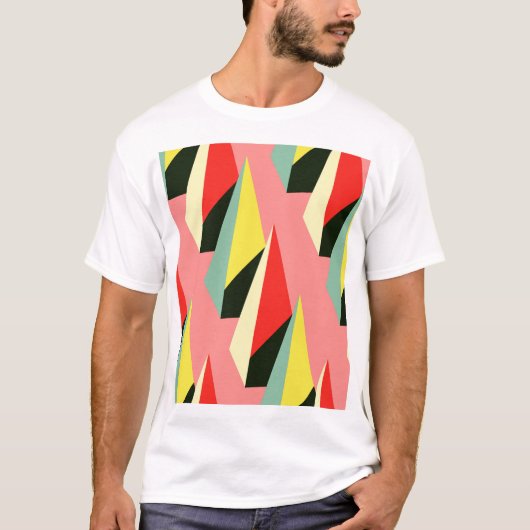 3Dピラミッド:レトロ幾何学的ヴィンテージ。 Tシャツ (正面)