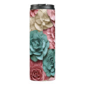 3Dピンクの花とバラ タンブラー (裏面)