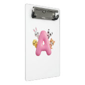 3Dピンクバルーン レターA ミニクリップボード (アングル)