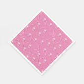 3Dピンクバルーン&紙吹雪パーティーナプキン スタンダードランチョンナプキン (角)