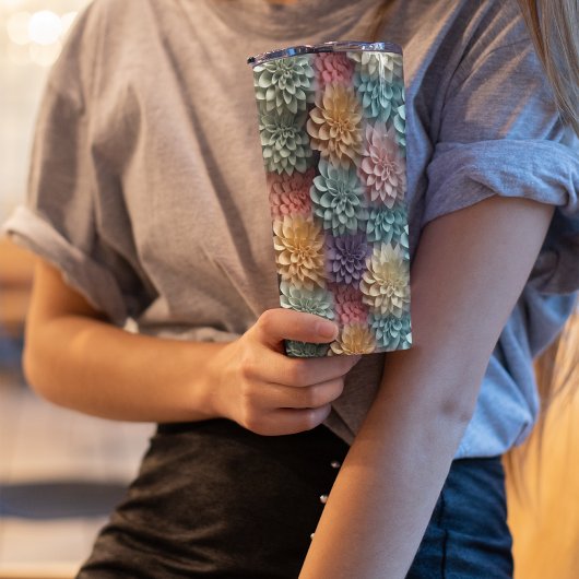 3Dピンクパステルフローラ タンブラー