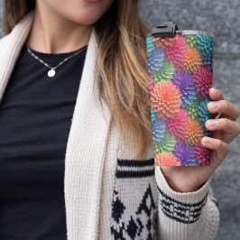 3Dピンクパステルフローラ タンブラー