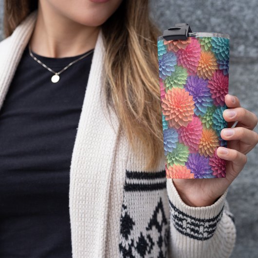 3Dピンクパステルフローラ タンブラー