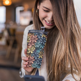 3Dピンクパステルフローラ タンブラー