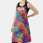 3Dピンクパステルフローラ パーソナライズされた エプロン (インサイチュ)