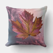 3Dピンクメープルリーフ装飾用クッション クッション (正面)