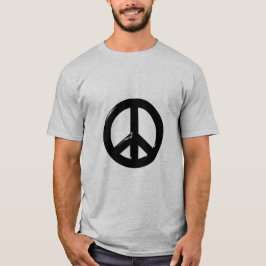 3Dピースシンボル ブラック Tシャツ