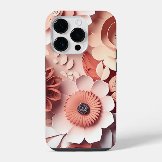 3Dピーチの色合い iPhoneケース (裏面)